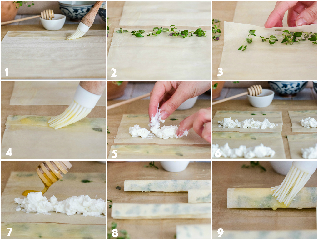goat cheese cigars step-by-step