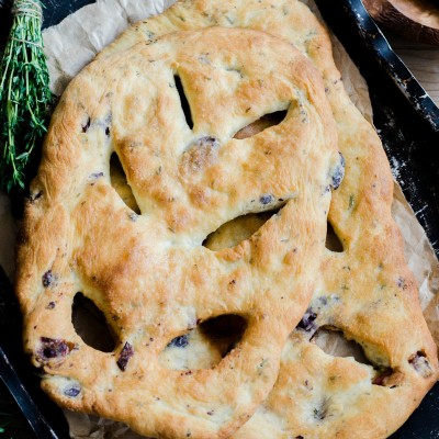 Fougasse – French Olive & Herb Bread